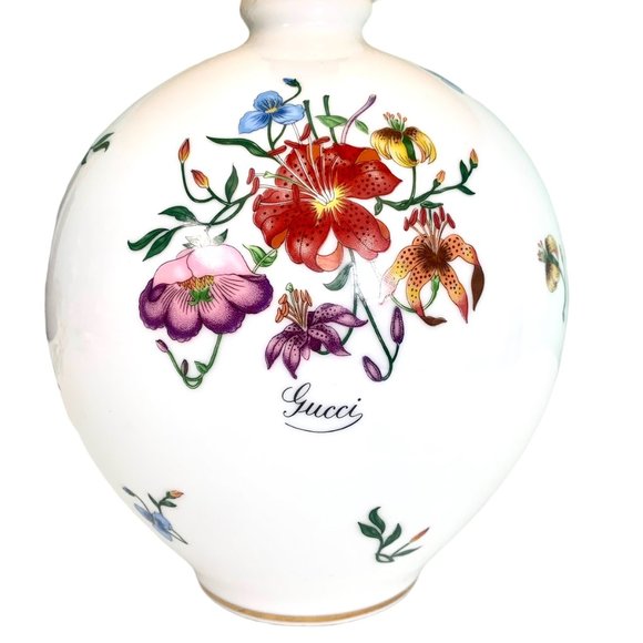 GUCCI Vintage 80s Flora Porcelain Lamp - Picture 4 of 11